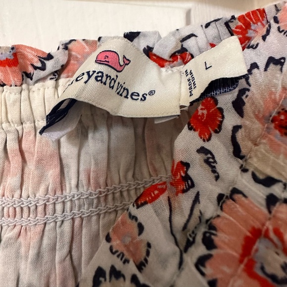 NWOT Girls Vineyard Vines smocked tea length dress - Picture 3 of 3